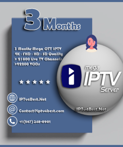 3 Months Mega Ott IPTV - IPTV Subscription