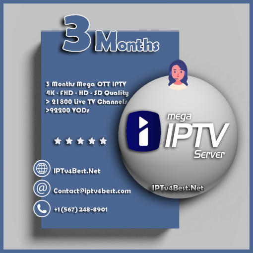 3 Months Mega Ott IPTV - IPTV Subscription