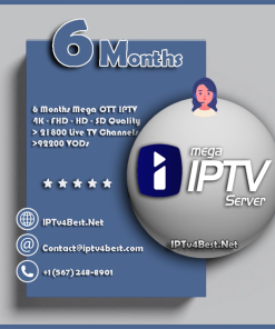6 Months Mega Ott IPTV - IPTV Subscription