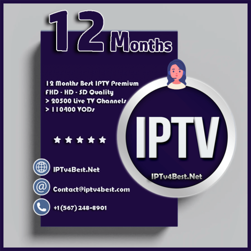 12 Months IPTv Plan Subscription - IPTv Service Provider