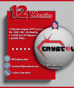 12 Months Crystal IPTV Subscription - Best IPTV