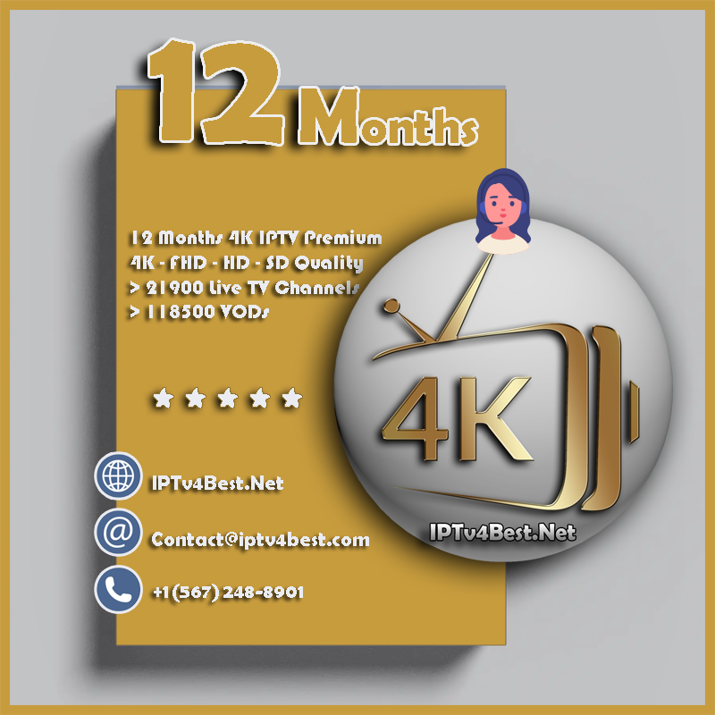 12 Months Strong 4K IPTV Subscription - IPTv Service
