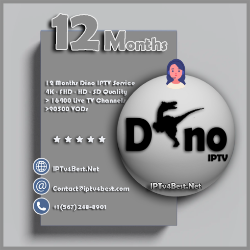12 Monts Dino IPTV Subscription - Best IPTv Service