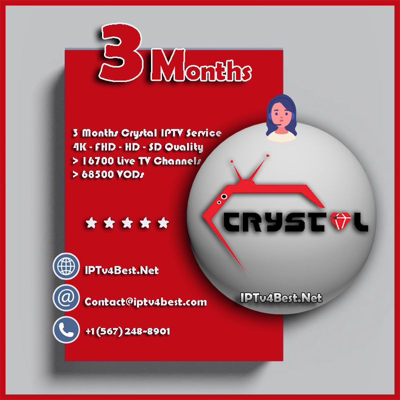 3 Months Crystal IPTV Subscription - Best IPTV