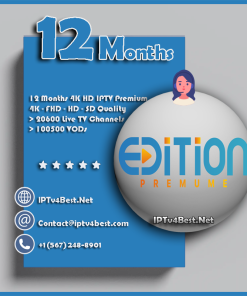 12 Months Edition Premium IPTV - IPTv Subscription