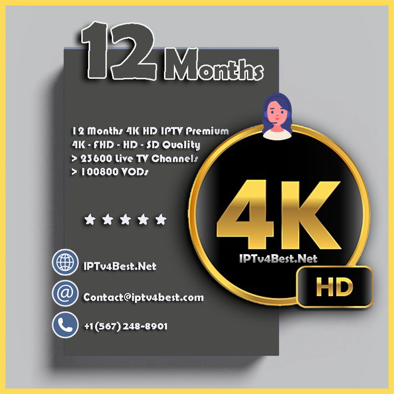 12 Months 4K HD Best IPTV Subscription