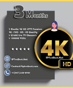 3 Months 4K HD Best IPTV Subscription